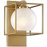 Cowen 10 1/2" High Brushed Gold Metal Wall Sconce