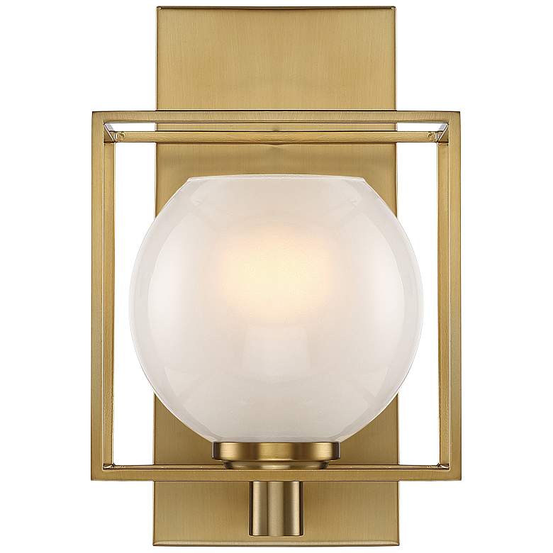 Image 4 Cowen 10 1/2" High Brushed Gold Metal Wall Sconce more views