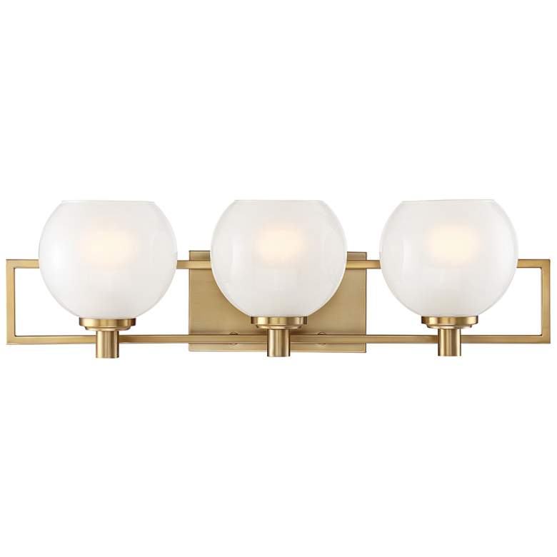 Image 2 Cowen 24" Wide Brushed Gold 3-Light Vanity Bath Light
