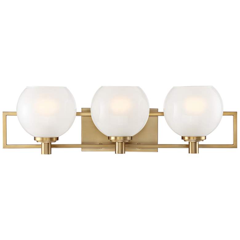 Image 2 Cowen 24 inch Wide Brushed Gold 3-Light Vanity Bath Light