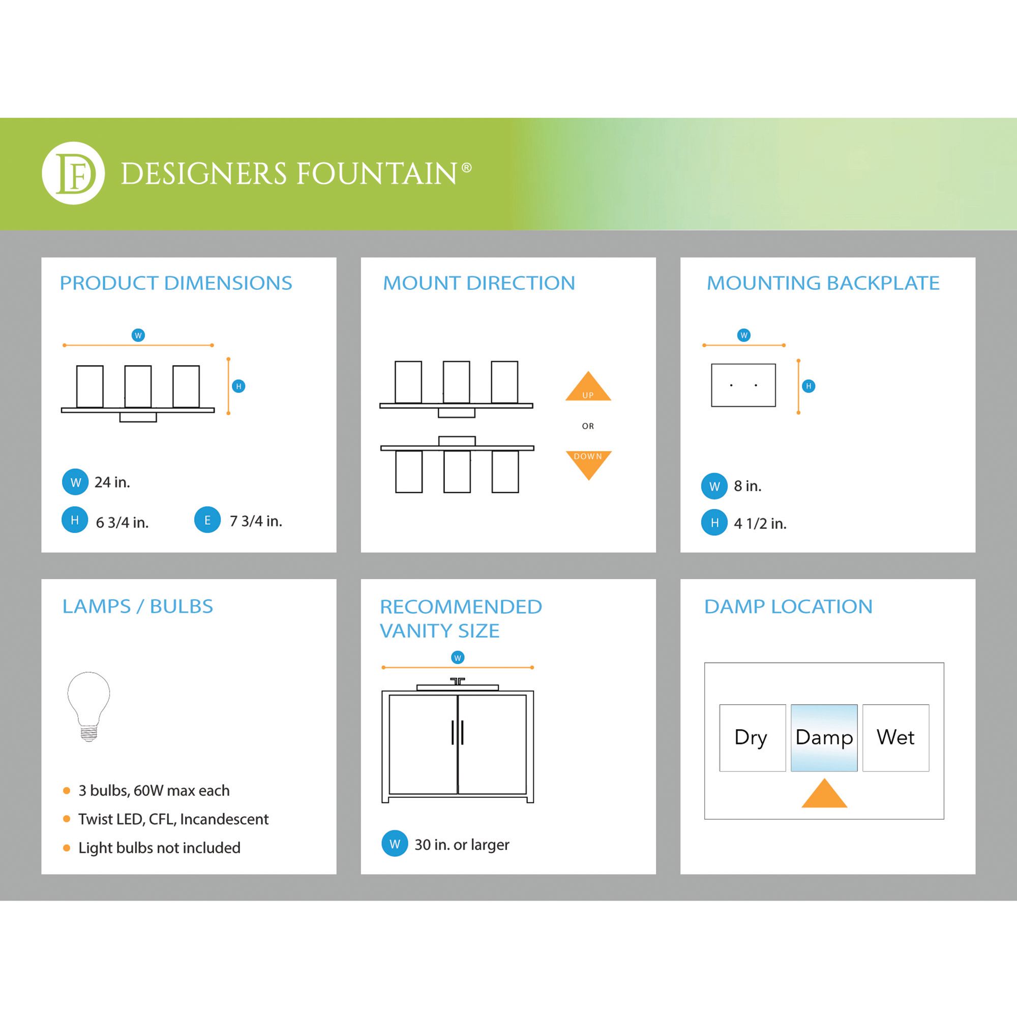 Image 6 Cowen 24" Wide Brushed Gold 3-Light Vanity Bath Light more views