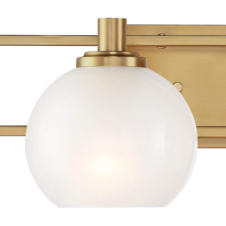 Image 2 Cowen 31 1/4 inch Wide Brushed Gold Metal 4-Light Bath Light more views