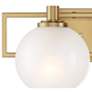 Cowen 6 3/4" High Brushed Gold Metal 2-Light Wall Sconce