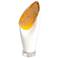 Cowl Lamp-White w/Gold Leaf-Sm