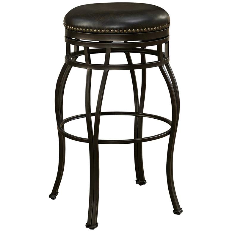 Image 1 Coyle 26 inch Tobacco Bonded Leather Swivel Counter Stool