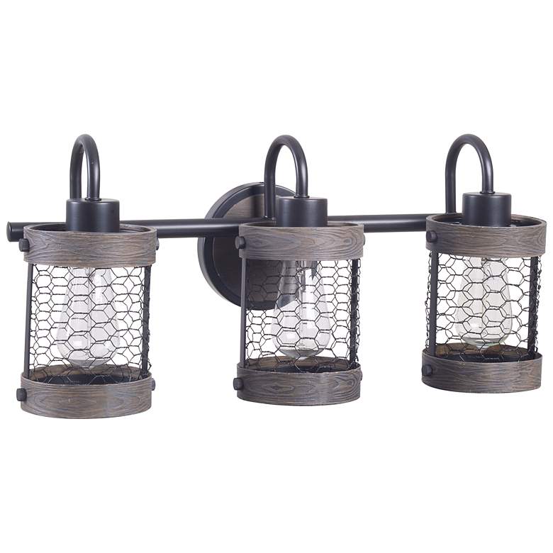 Image 2 Cozy 20.88" Wide 3-Light Oil Rubbed Bronze Vanity Light more views