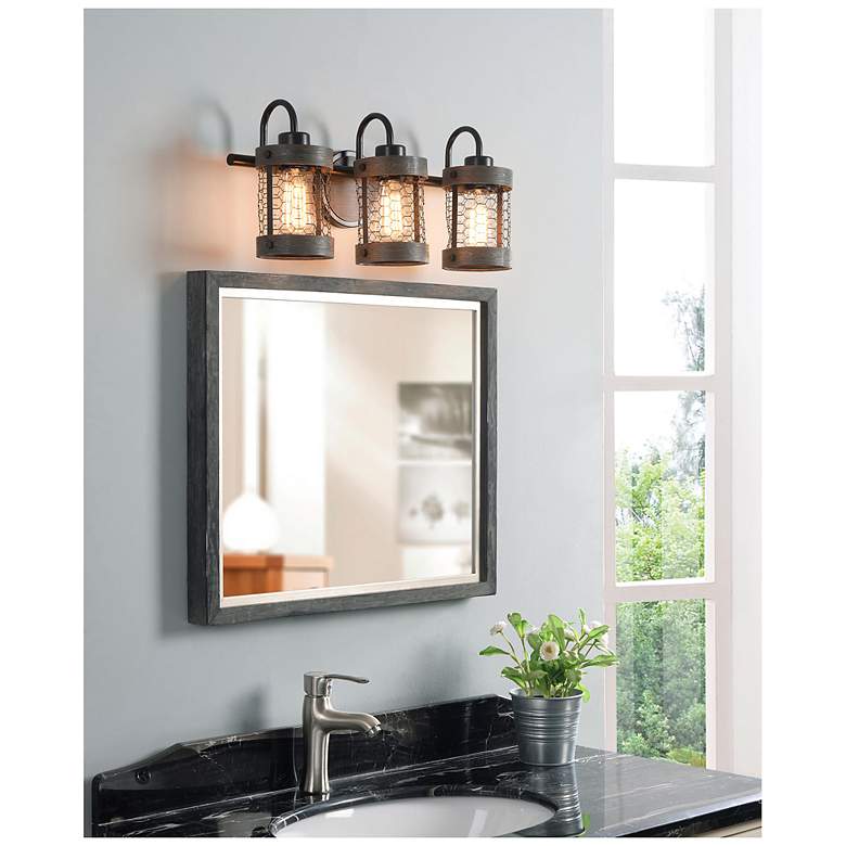 Image 3 Cozy 20.88" Wide 3-Light Oil Rubbed Bronze Vanity Light more views