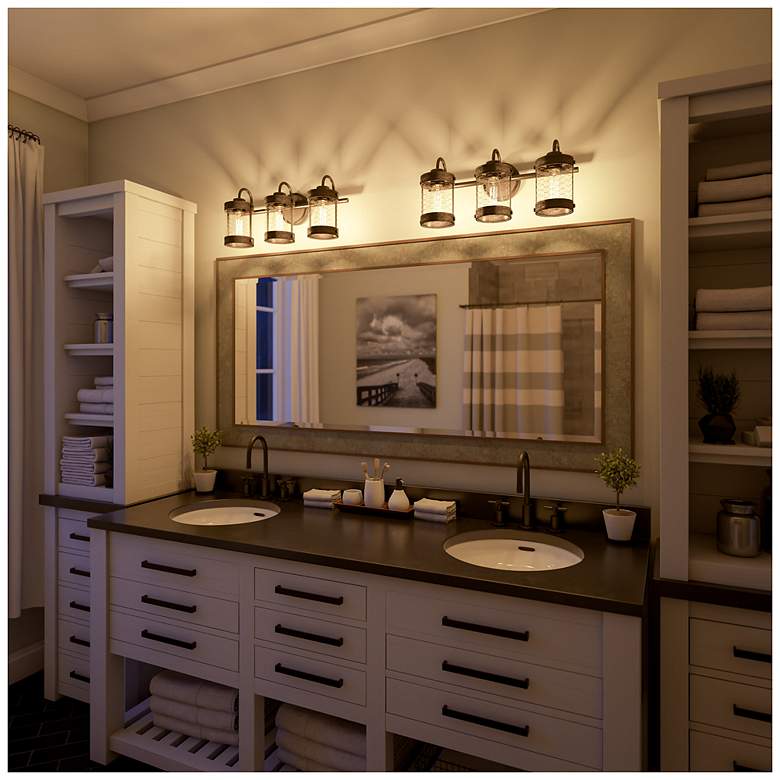 Image 7 Cozy 20.88" Wide 3-Light Oil Rubbed Bronze Vanity Light more views
