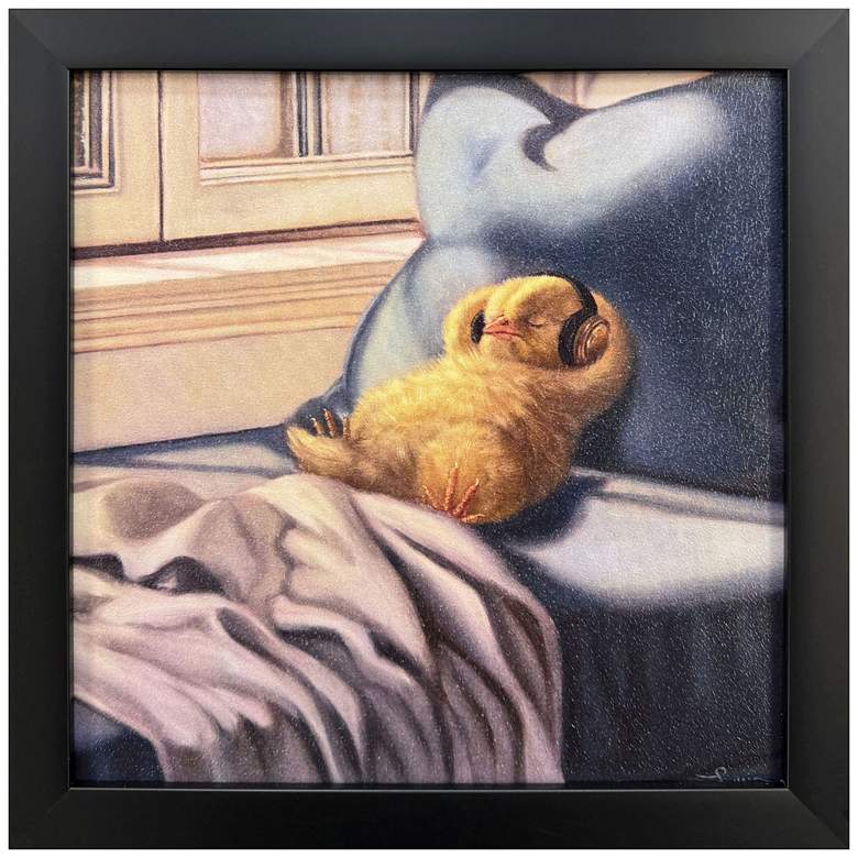 Image 1 Cozy Beats 11"W x 11"H Non-Glass Framed Art