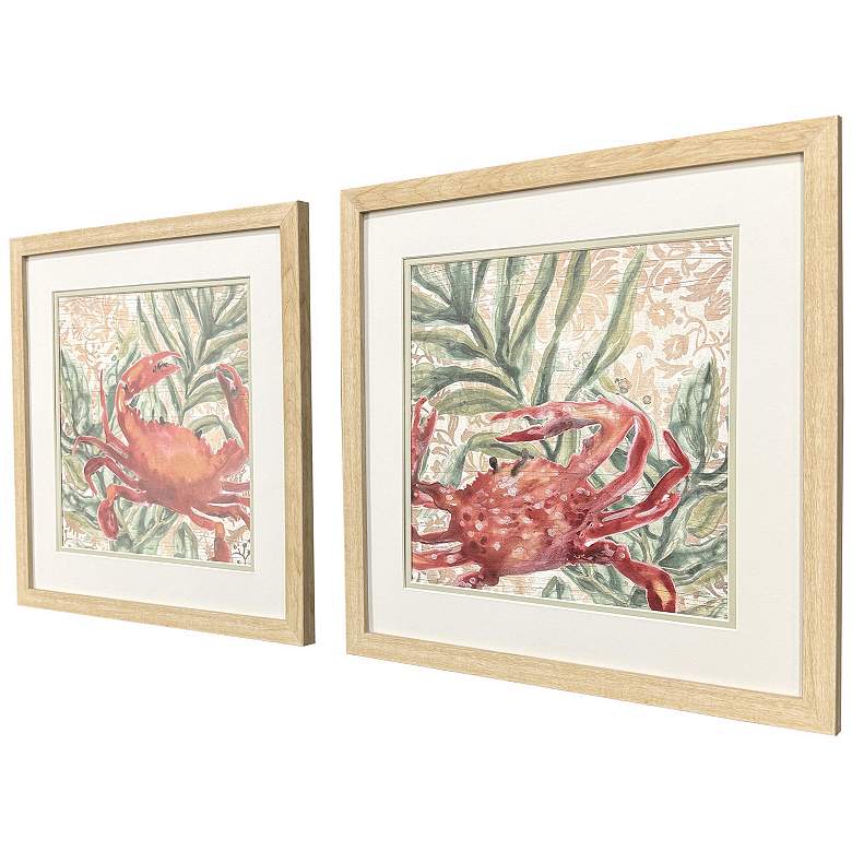 Image 3 Crabby Crab 18"W x 18"H Framed Art - Set of 2 more views