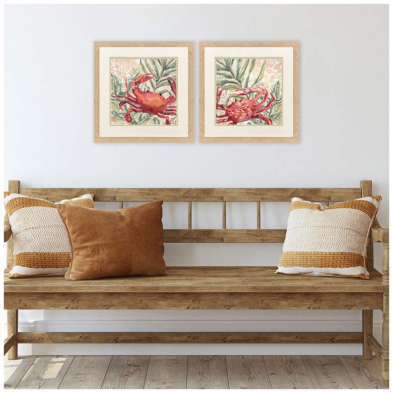 Image 5 Crabby Crab 18"W x 18"H Framed Art - Set of 2 more views