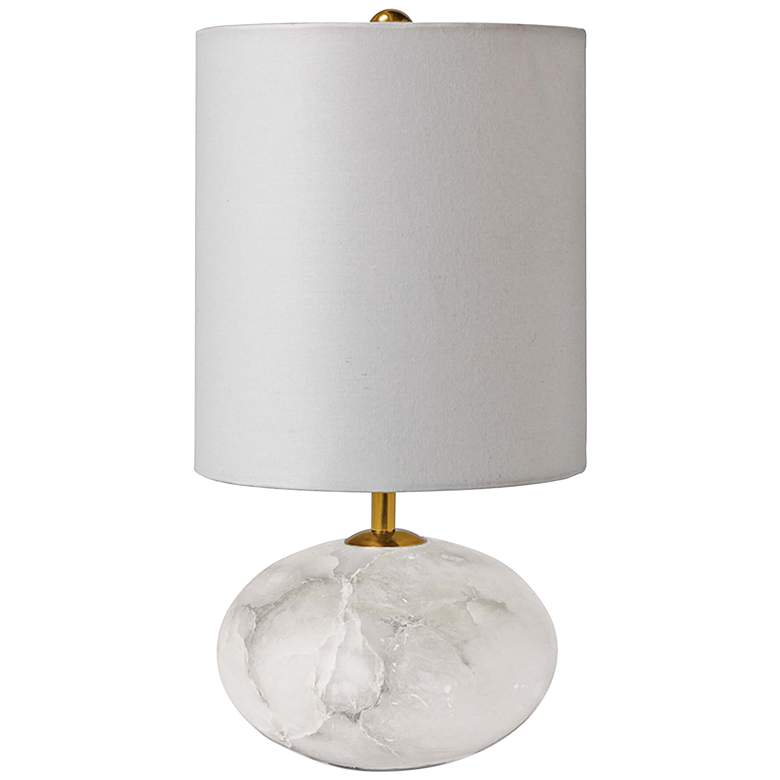Image 1 Crabtree Natural Alabaster 16" High Orb Accent Table Lamp