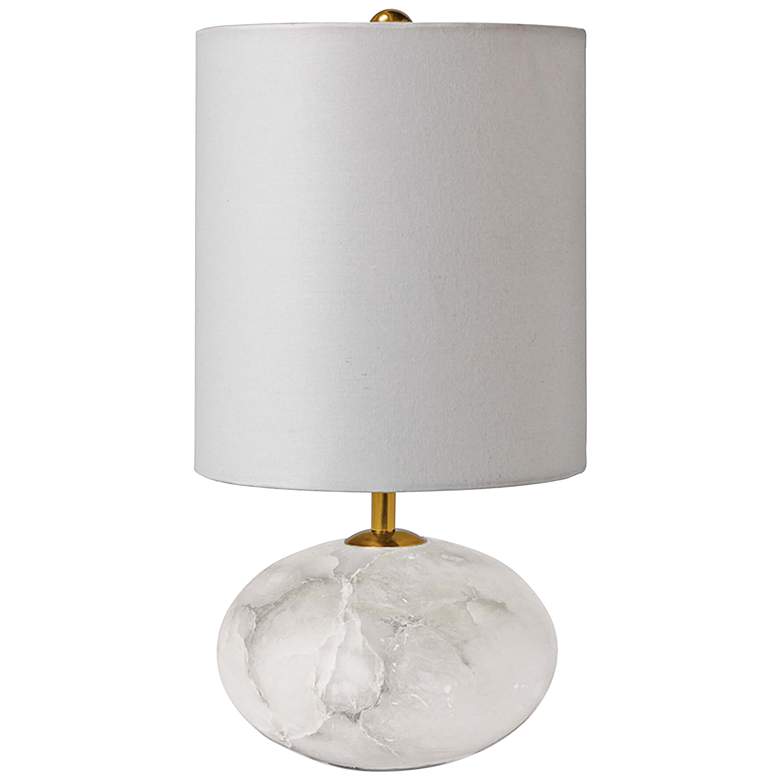 Image 1 Crabtree Natural Alabaster 16" High Orb Accent Table Lamp