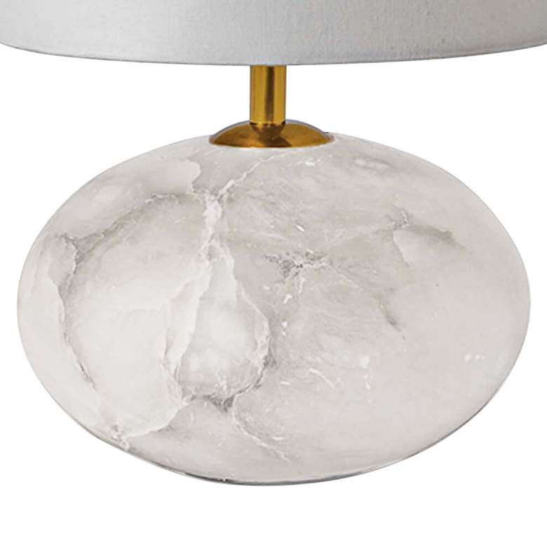 Image 3 Crabtree Natural Alabaster 16" High Orb Accent Table Lamp more views