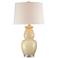 Crackle Ivory Double Gourd Ceramic Table Lamp