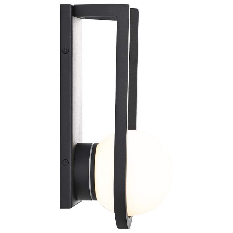 Image 3 Cradle 12" High Matte Black LED Outdoor Wall Light more views