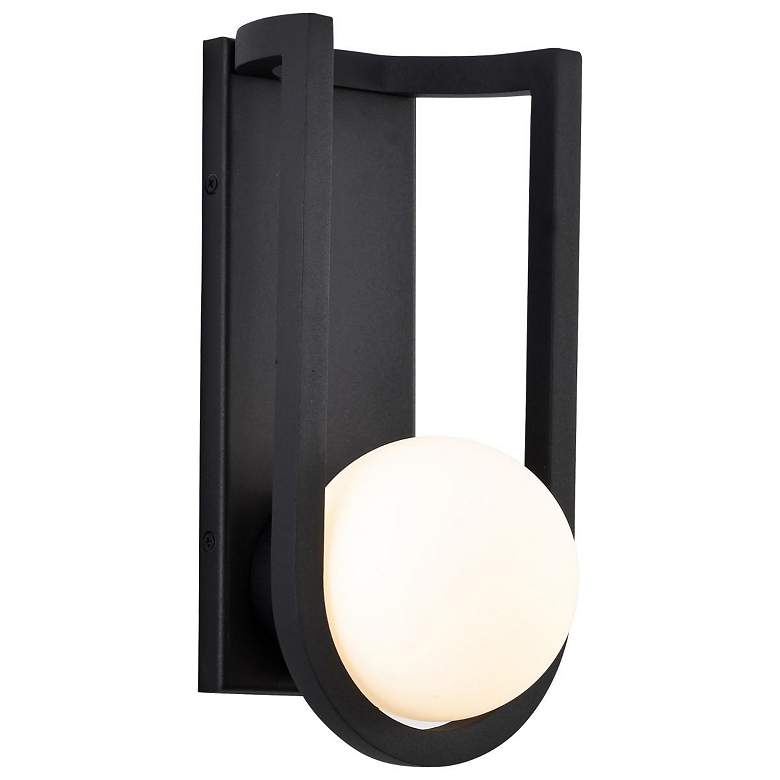 Image 4 Cradle 12" High Matte Black LED Outdoor Wall Light more views