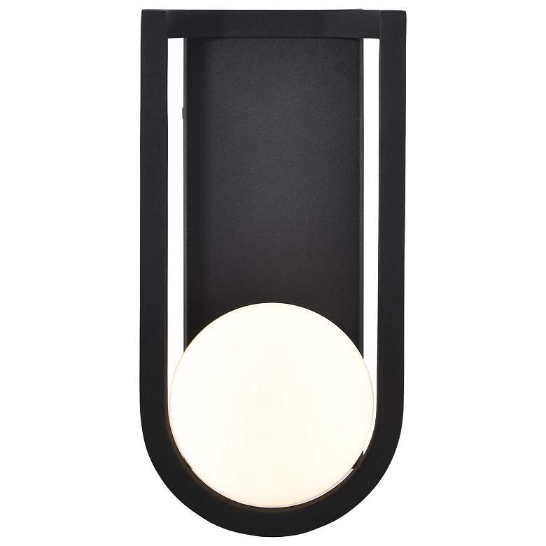 Image 5 Cradle 12" High Matte Black LED Outdoor Wall Light more views