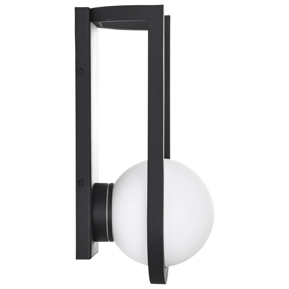 Image 4 Cradle; 6W LED; Large Wall Lantern; Matte Black with White Opal Glass more views