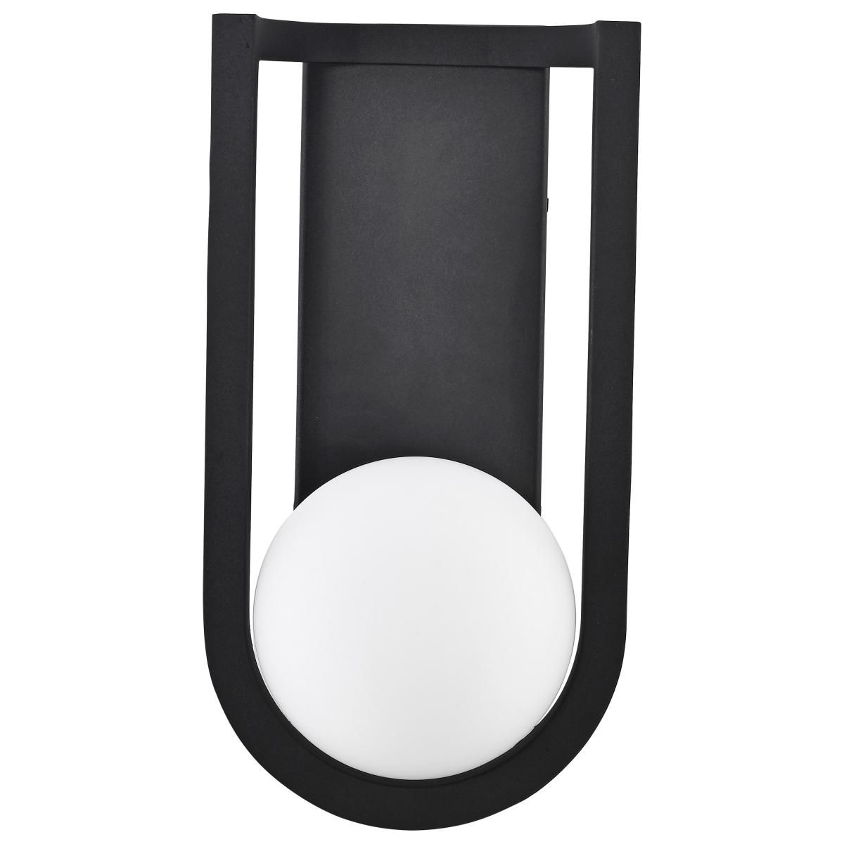 Image 5 Cradle; 6W LED; Large Wall Lantern; Matte Black with White Opal Glass more views