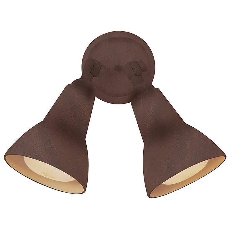 Image 1 Craftmade 10 3/4" Wide 2-Light Rust Brown Finish Security Flood Light
