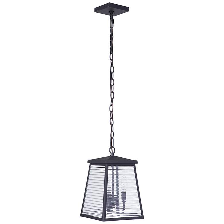 Image 4 Craftmade Armstrong 12 3/4" High Black and Glass Outdoor Hanging Light more views