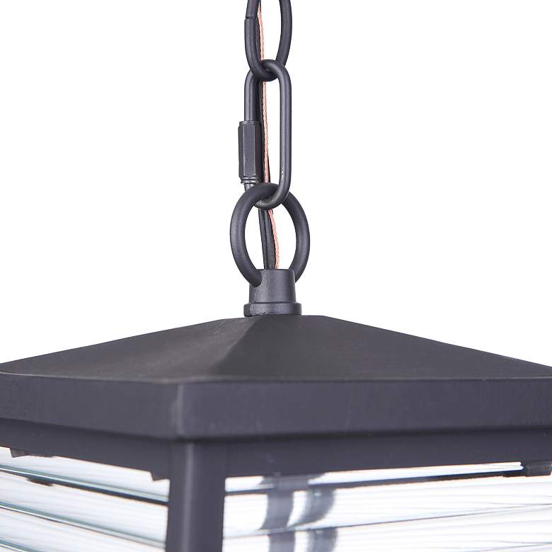 Image 7 Craftmade Armstrong 12 3/4" High Black and Glass Outdoor Hanging Light more views