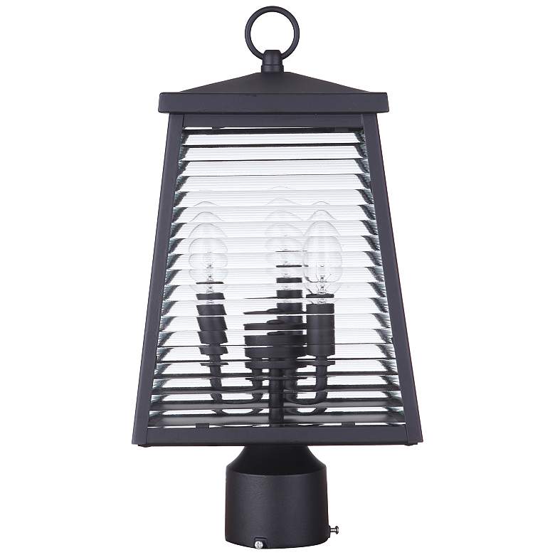 Image 2 Craftmade Armstrong 16 1/4 inch High Midnight Outdoor Post Light more views