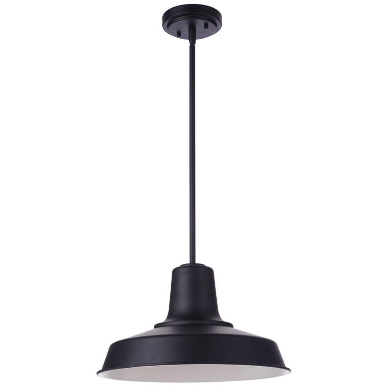 Image 1 Craftmade Briscoe 15" Wide Midnight Black Industrial Pendant