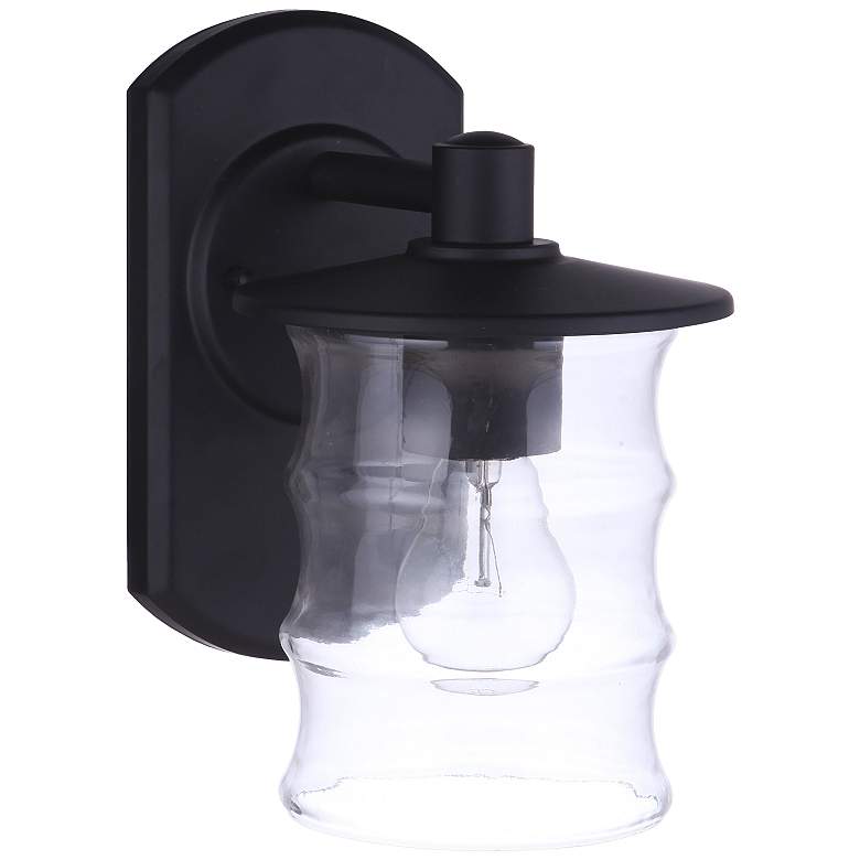 Image 1 Craftmade Canon 10" High Glass and Midnight Black Outdoor Wall Light