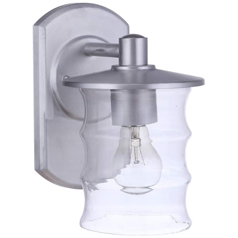Image 1 Craftmade Canon 10" High Satin Aluminum Outdoor Wall Light