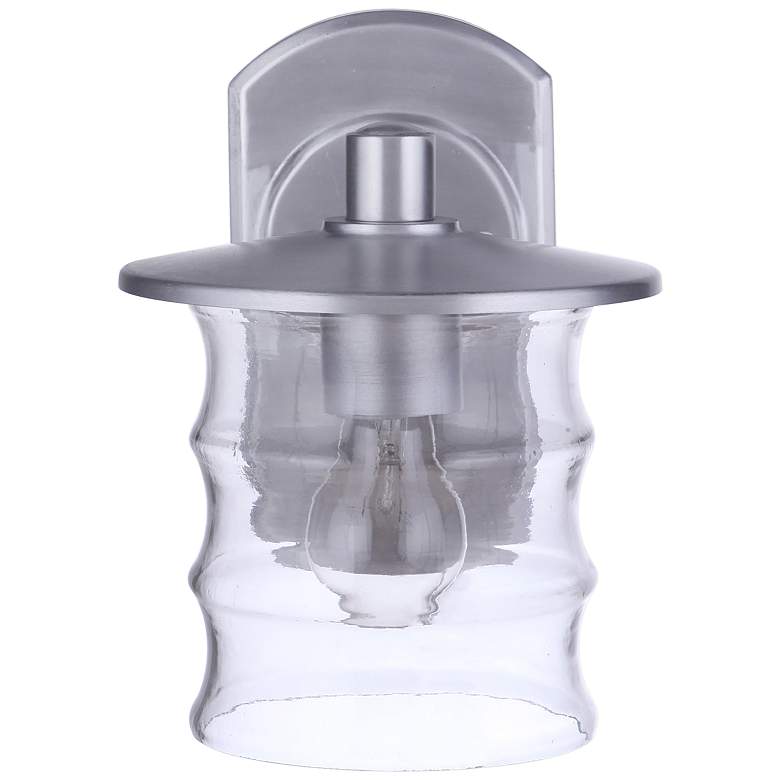 Image 2 Craftmade Canon 10"H Satin Aluminum Metal Outdoor Wall Light more views