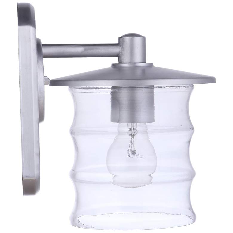Image 4 Craftmade Canon 10"H Satin Aluminum Metal Outdoor Wall Light more views