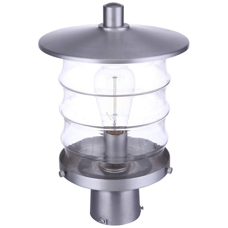 Image 2 Craftmade Canon 14 1/4"H Satin Aluminum Outdoor Post Light more views