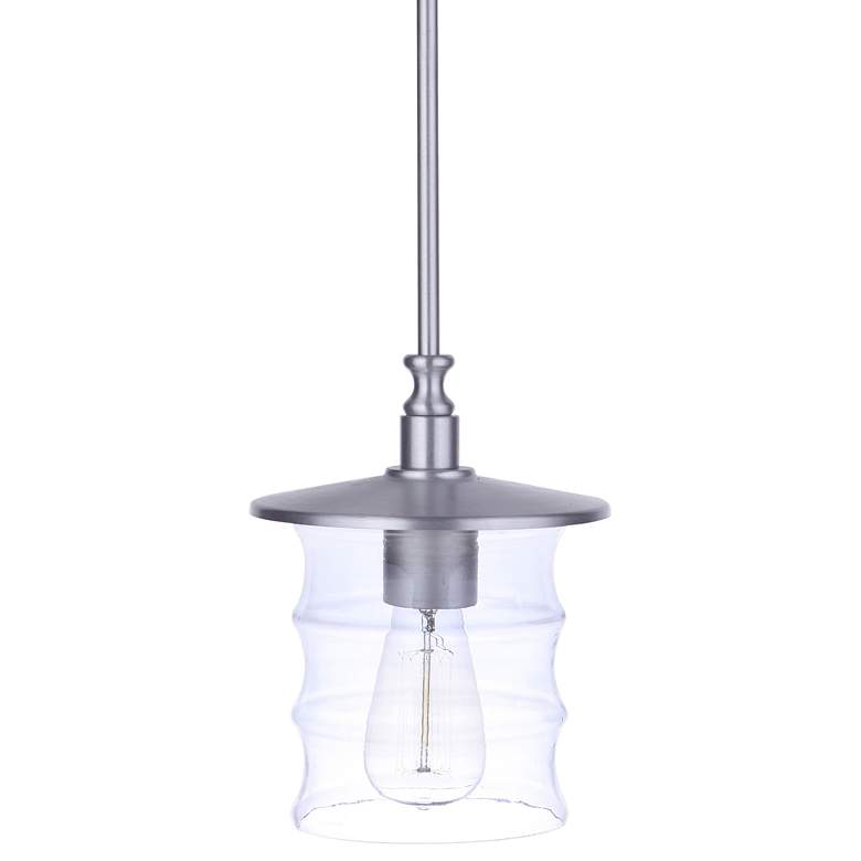 Image 1 Craftmade Canon 9 3/4"H Satin Aluminum Outdoor Hanging Light