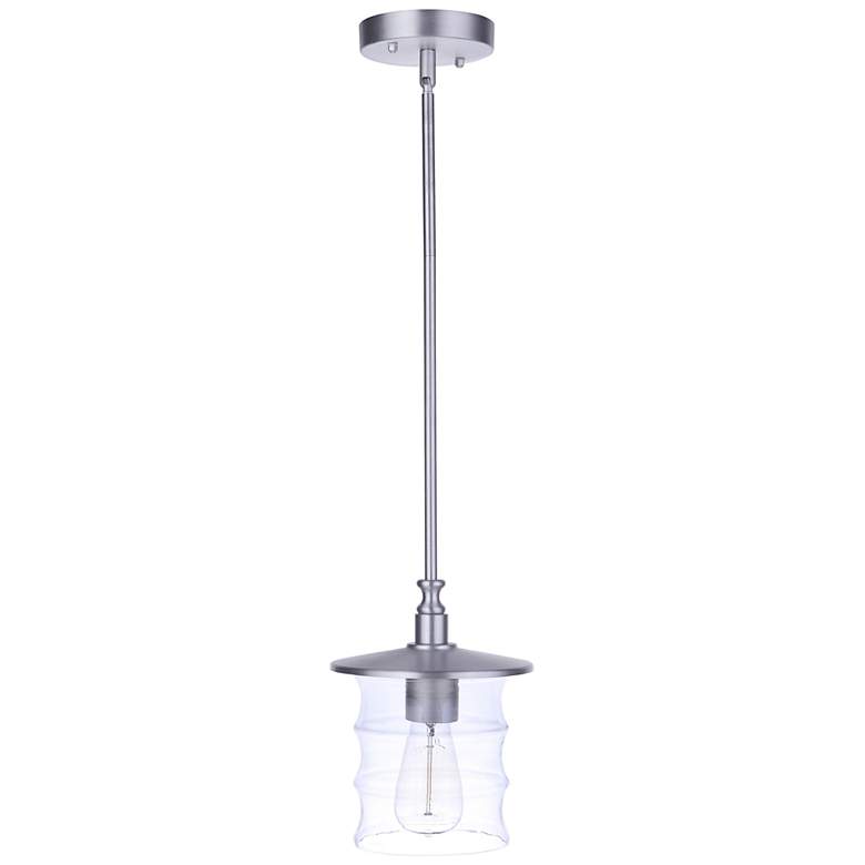Image 3 Craftmade Canon 9 3/4"H Satin Aluminum Outdoor Hanging Light more views