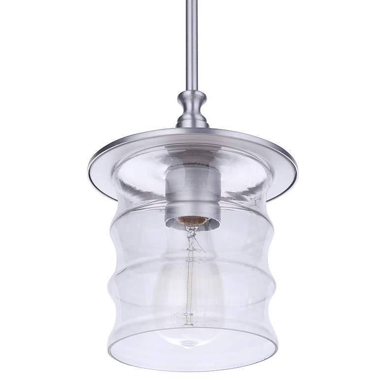Image 4 Craftmade Canon 9 3/4"H Satin Aluminum Outdoor Hanging Light more views