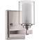 Craftmade Celeste 7" High Brushed Polished Nickel Wall Sconce
