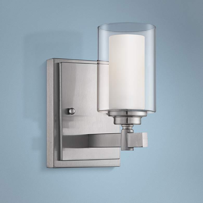 Image 1 Craftmade Celeste 7" High Brushed Polished Nickel Wall Sconce