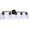 Craftmade Coppa 5 Light Vanity in Flat Black/Satin Brass