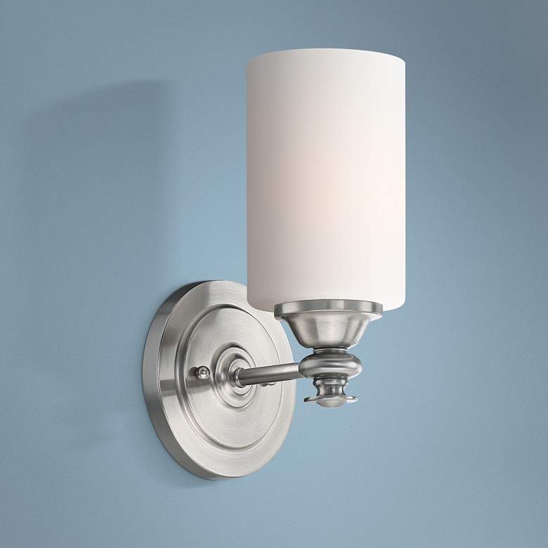 Image 1 Craftmade Dardyn 13 1/4" High Brushed Polished Nickel Sconce