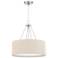 Craftmade Duke 18" Modern Nickel and Beige Drum Pendant Chandelier