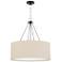 Craftmade Duke 24" Wide Modern White Linen Shade Chandelier