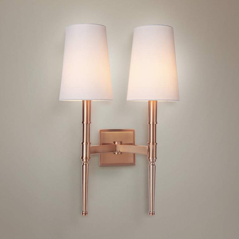 Image 1 Craftmade Ella 19 3/4" High Satin Brass 2-Light Wall Sconce