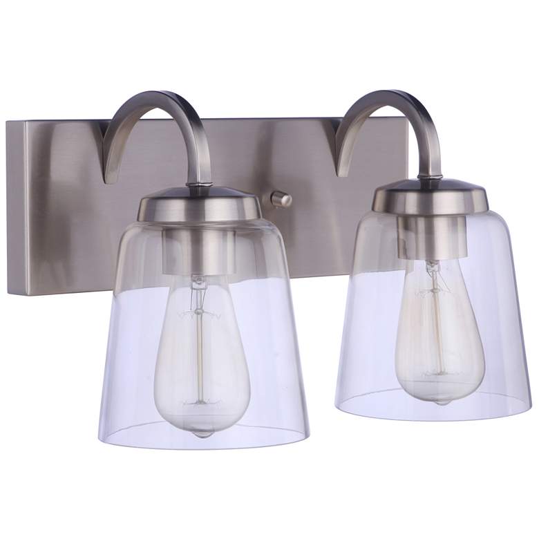 Image 1 Craftmade Elsa 2 Light Vanity in Brushed Polished Nickel