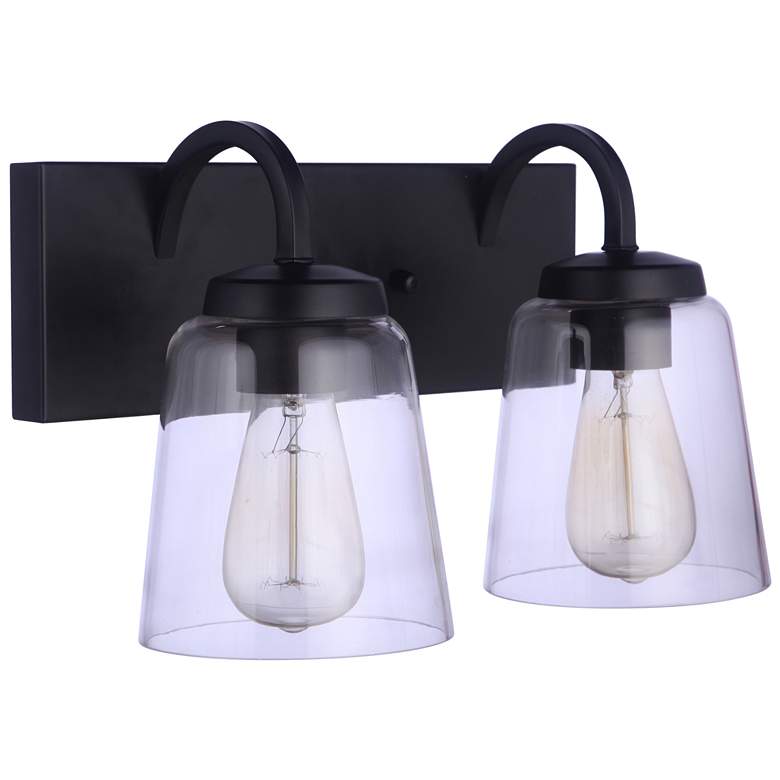Image 1 Craftmade Elsa 2 Light Vanity in Flat Black