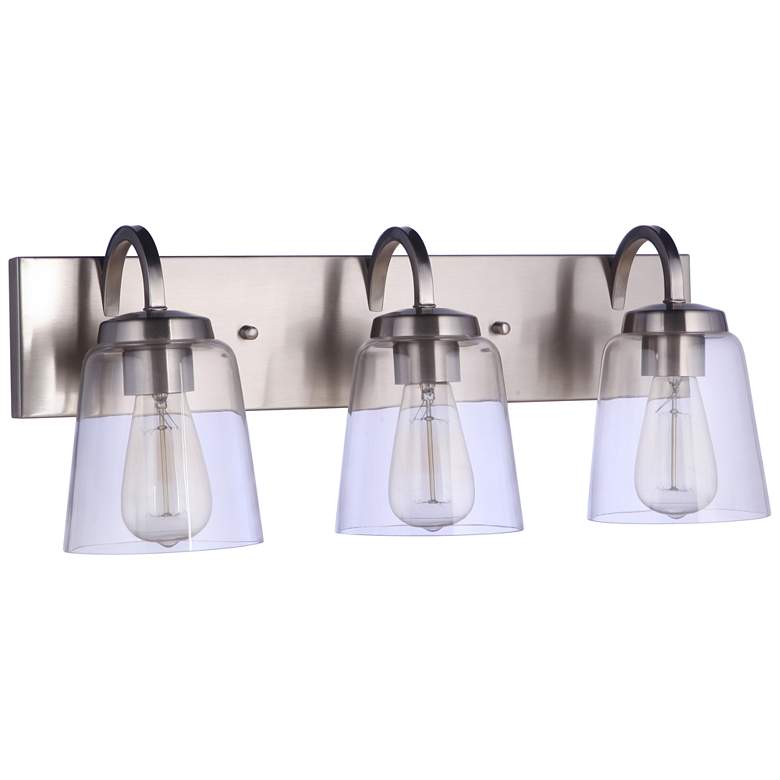 Image 1 Craftmade Elsa 3 Light Vanity in Brushed Polished Nickel