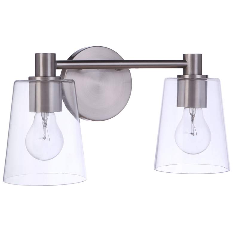 Image 1 Craftmade Emilio 2 Light Vanity in Brushed Polished Nickel