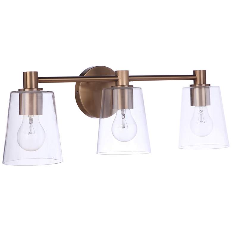 Image 1 Craftmade Emilio 3 Light Wall Sconce in Satin Brass