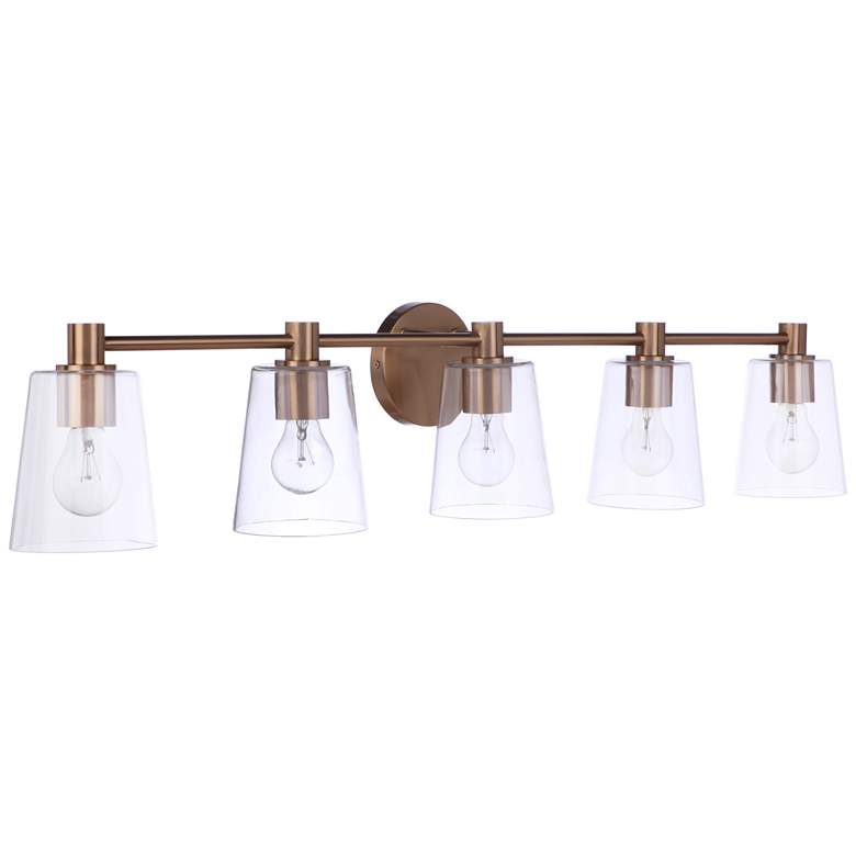 Image 1 Craftmade Emilio 5 Light Vanity in Satin Brass